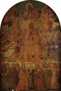 La Communion Des Saints Demandant L'intercession De La Vierge Ou Assomption De La Vierge by Benvenuto di Giovanni