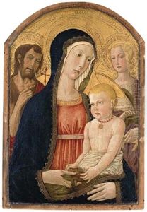 The Madonna And Child With A Pomegranate With Saint John The Baptist And Saint Catherine Of Alexandria The Madonna And Child With A Pomegranate With Saint John The Baptist And Saint Catherine Of Alexandria