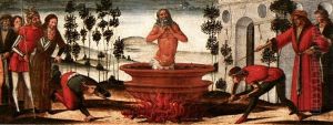 Saint John The Evangelist In A Vat Of Boiling Oil: A Predella Panel Saint John The Evangelist In A Vat Of Boiling Oil: A Predella Panel