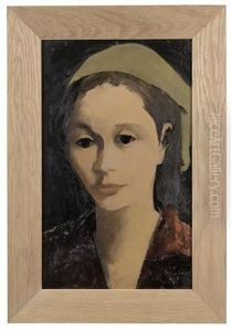 Portrait De Jeune Femme Au Foulard. by Christian Berard