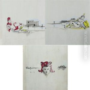 Guerrier Au Repos, Habits Rouge (+ 2 Others, Oil On Board; 3 Works) Guerrier Au Repos, Habits Rouge (+ 2 Others, Oil On Board; 3 Works)