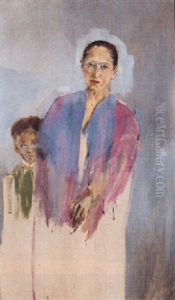 Portrait Of Helena Rubenstein With Her Son - view 1