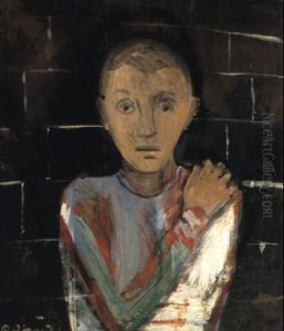 Enfant Devant Un Mur De Briques by Christian Berard