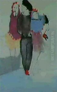 Le Pas De Trois - Mozartiana [med: W/gouache On Board; Ca: 1933 by Christian Berard