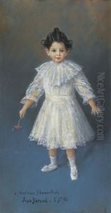 Portrait Of Three-years-old Jacques Blumenthal by Jean Beraud