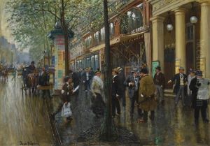 Les Grands Boulevards, Le Theatre Des Varietes by Jean Beraud