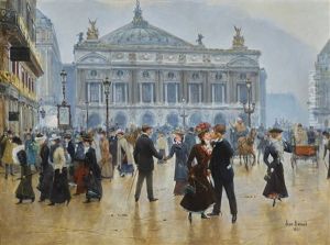 L"arrivee Des Midinettes by Jean Beraud