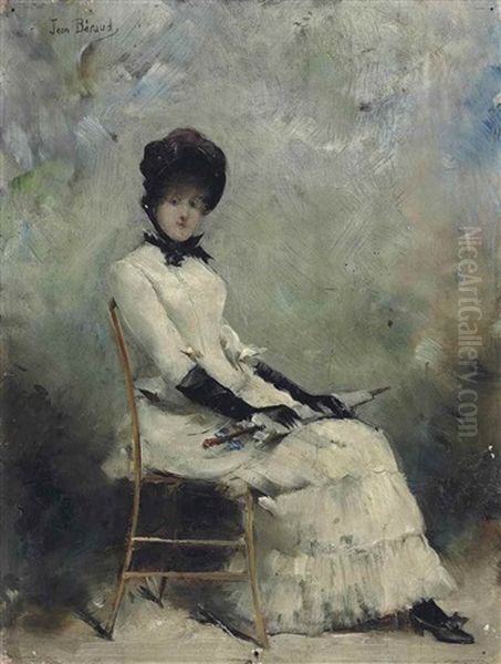 Dame Assise A L'ombrelle - view 1
