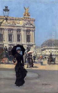 Devant L'opera by Jean Beraud