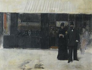 Couple Devant Une Bijouterie