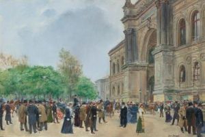 Jour D'ouverture Au Salon (the Opening Day Of The Salon) by Jean Beraud