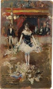 Danseuse Saluant Dans Un Cirque by Jean Beraud