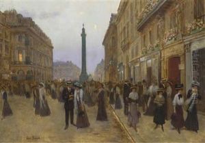 La Rue De La Paix by Jean Beraud