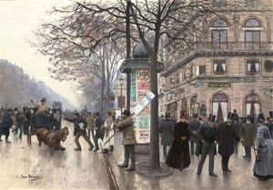 Scene De Boulevard by Jean Beraud