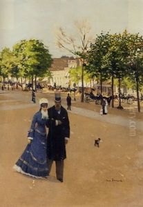 Scene Du Rue Parisienne by Jean Beraud
