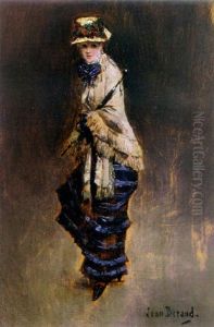 Young Woman With An Umbrella by Jean Beraud