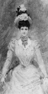 Portrait D'une Femme Elegante by Jean Beraud