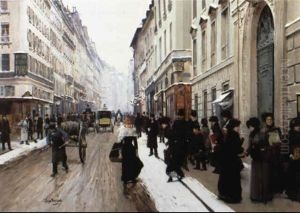 Winter In Paris by Jean Beraud