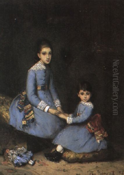 Les Deux Fillettes En Bleu - view 1