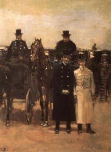 Les Cochers by Jean Beraud