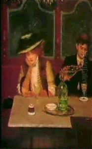 Im Cafe by Jean Beraud