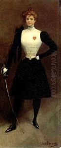 Escrimeuse by Jean Beraud