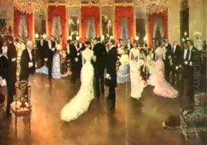 Une Soiree Dans L'hotel Caille by Jean Beraud