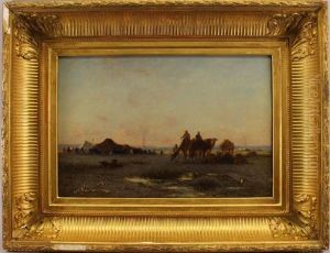 Orientalist Painting Of A Bedouin Encampment