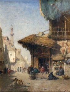 Scene De Rue Orientale by Narcisse Berchere