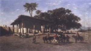 Rencontre De Cavaliers by Narcisse Berchere