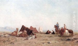 Orientalist Landscape by Narcisse Berchere