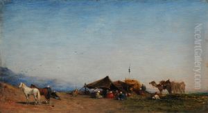 Campement Arabe by Narcisse Berchere