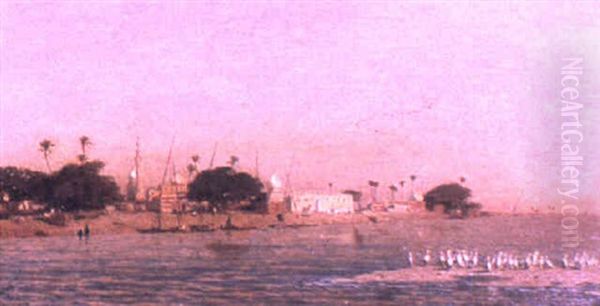 View Of The Nile by Narcisse Berchere