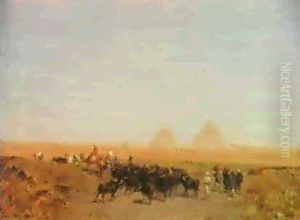 La Caravane Au Pied Des Pyramides