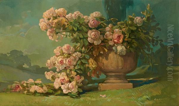 Vasque Garnie De Roses - view 1