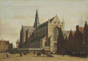 The Grote Markt, Haarlem, Looking South-east, With The Church Of Saint Bavo