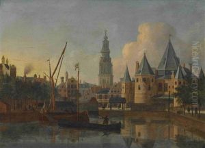 Amsterdam. Blick Auf Den Nieuwmarkt Mit Der St. Anthoniswaag