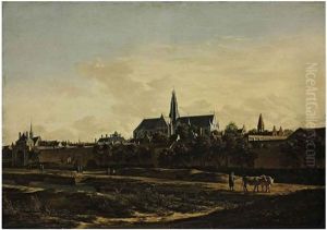A View Of Haarlem From The Northwest Corner With The Kruispoort And St. Bavo's Cathedral Beyond