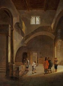 Church Interior With Well by Gerrit Adriaensz Berckheyde