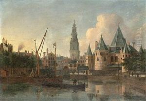 The Nieuwemarkt, Amsterdam, From The Geldersekade With The Tower Of The Zuiderkerk Beyond