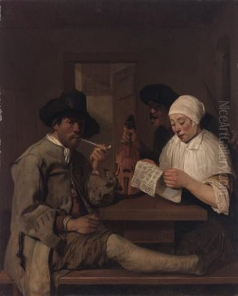Three Figures At A Table - view 1
