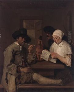 Three Figures At A Table Three Figures At A Table