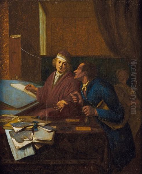 Interior Scene With Two Figures - view 1