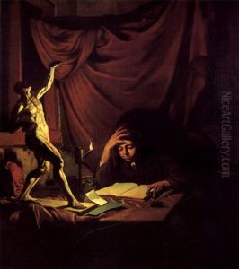 Der Junge Gelehrte In Seinem Studio by Job Adriaensz Berckheyde