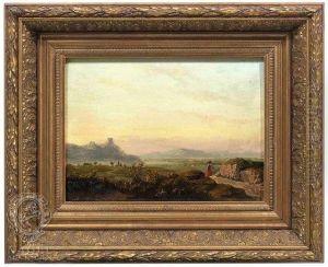 Extensivelandscape At Sunrise by Carl Eduard Ahrendts