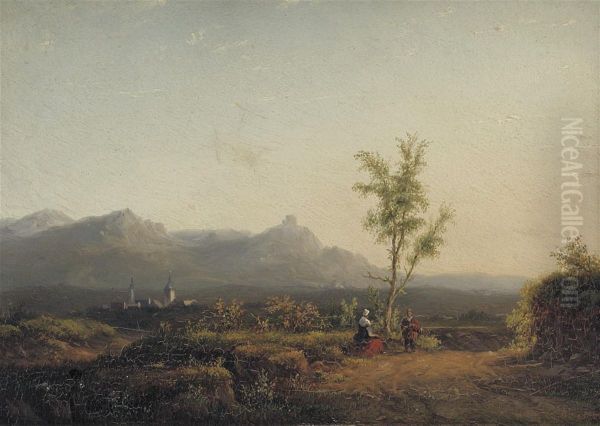 Travellers In An Extensive Landscape - view 1