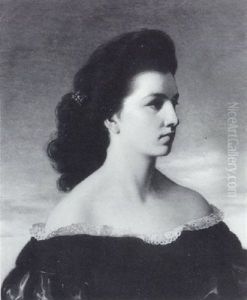 Damenportrait Vor Heiterem Himmel by Alexandra van Berckholtz
