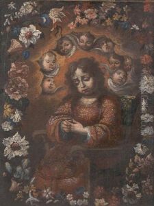 El Nino De La Espina En Orla De Flores