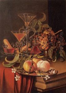 Natura Morta Di Fiori E Frutta