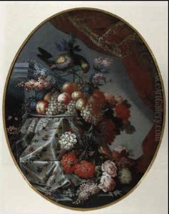 Stilleben Von Blumen Und Fruchten Stilleben Von Blumen Und Fruchten